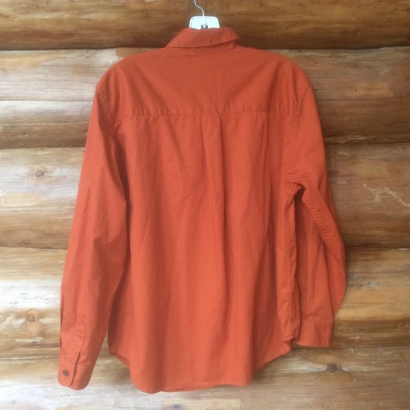 Lauren Ralph Lauren Dark Orange Fly Fishing Outdoor Button Down Shirt Size MP - Picture 3 of 5